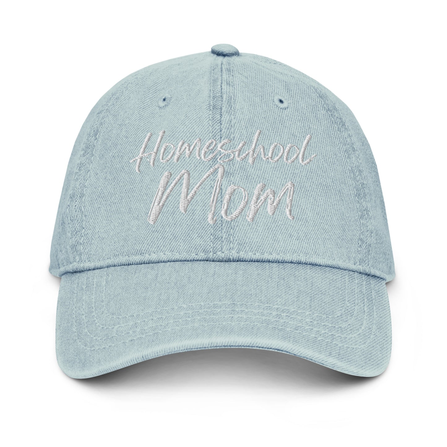Pigment-dyed Christian denim hat — unisex faith-inspired accessory by Morning Flora Devotionals.