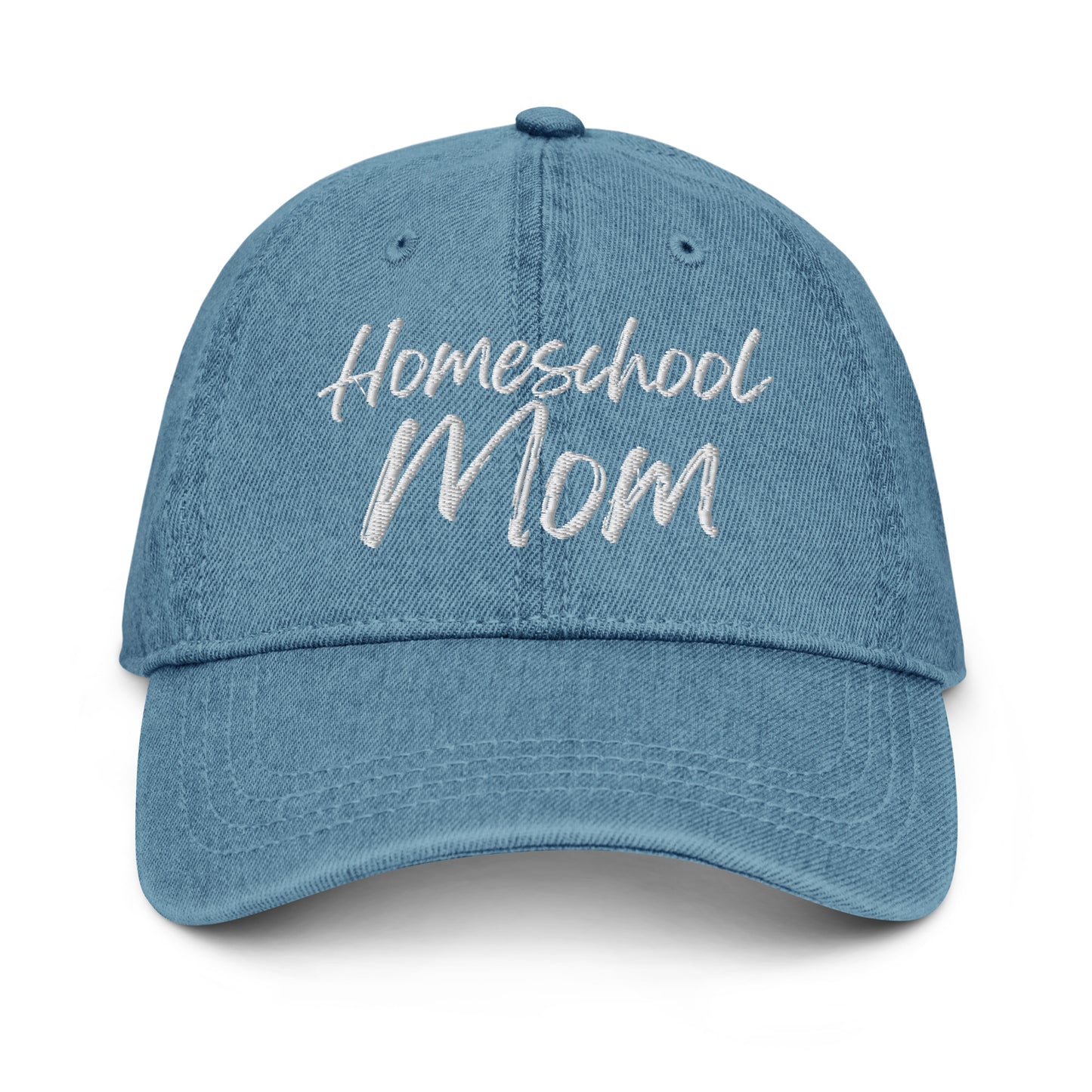 Pigment-dyed Christian denim hat — unisex faith-inspired accessory by Morning Flora Devotionals.