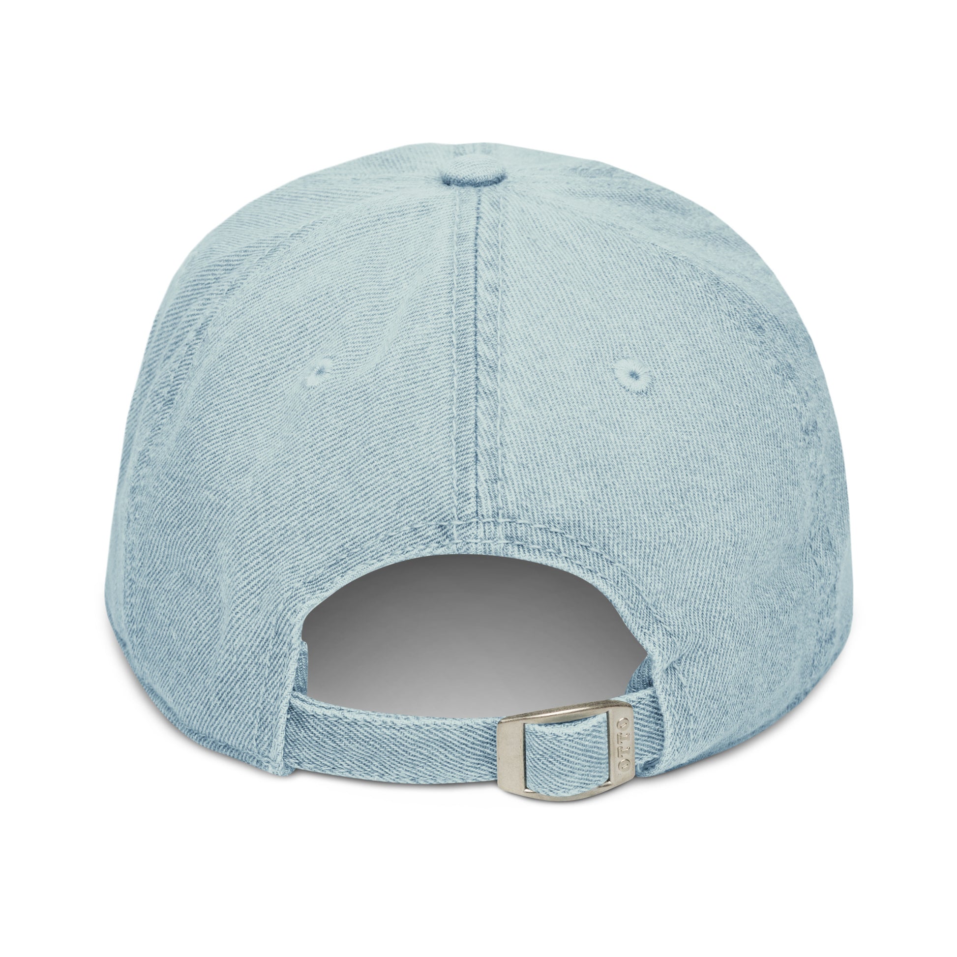 Pigment-dyed Christian denim hat — unisex faith-inspired accessory by Morning Flora Devotionals.