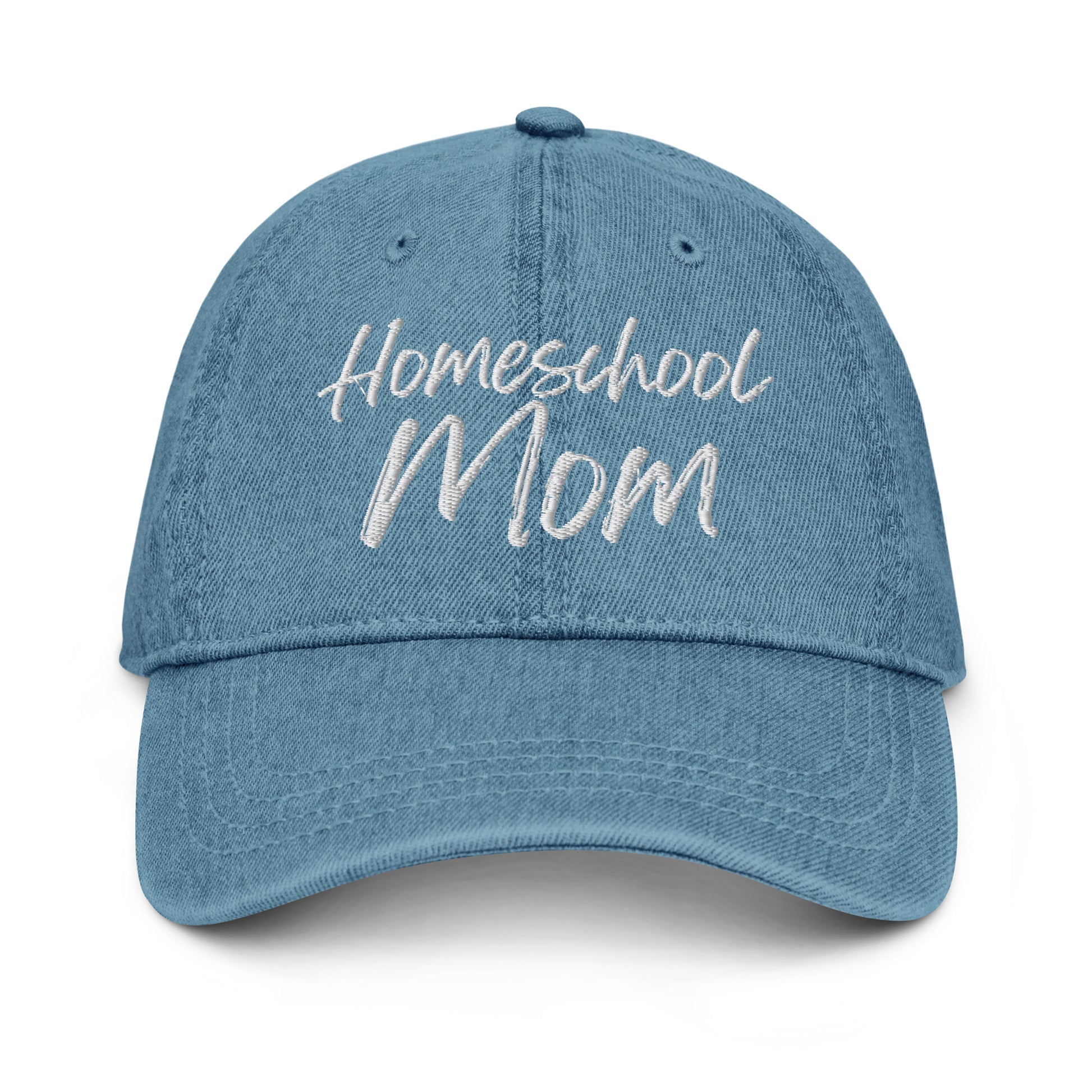 Pigment-dyed Christian denim hat — unisex faith-inspired accessory by Morning Flora Devotionals.