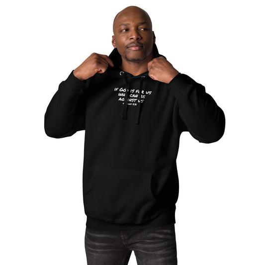 Christian hoodie Romans 8:31 scripture front and God’s Got My Back back