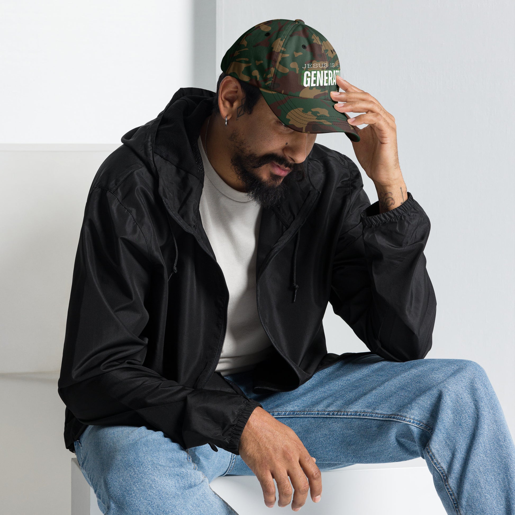 Jesus Is My Generator embroidered dad hat – Christian faith-based cap for men and women