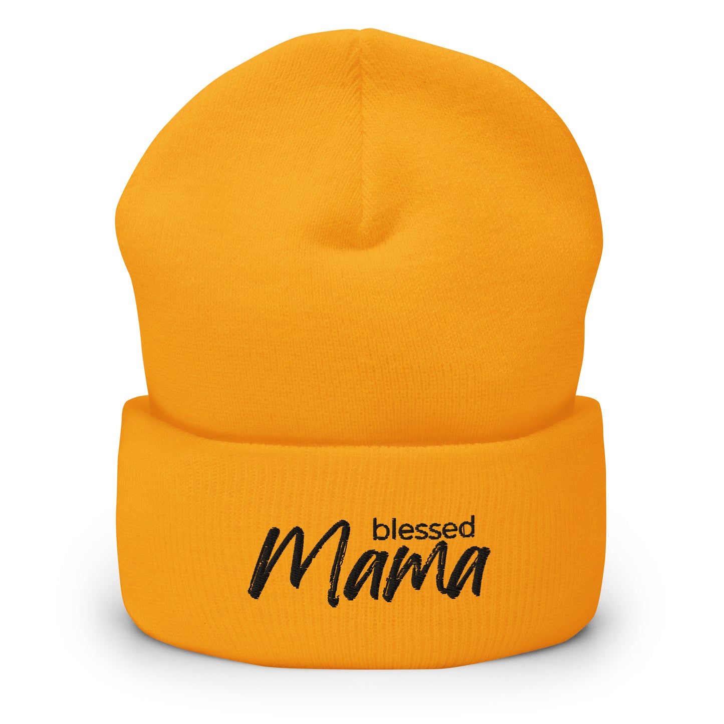 “Blessed Mama embroidered beanie – Christian winter hat for moms and homeschoolers”