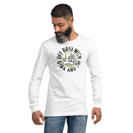 Off Grid with Gina & Thi logo long sleeve t-shirt — Bella + Canvas 3501 versatile fit in soft cotton