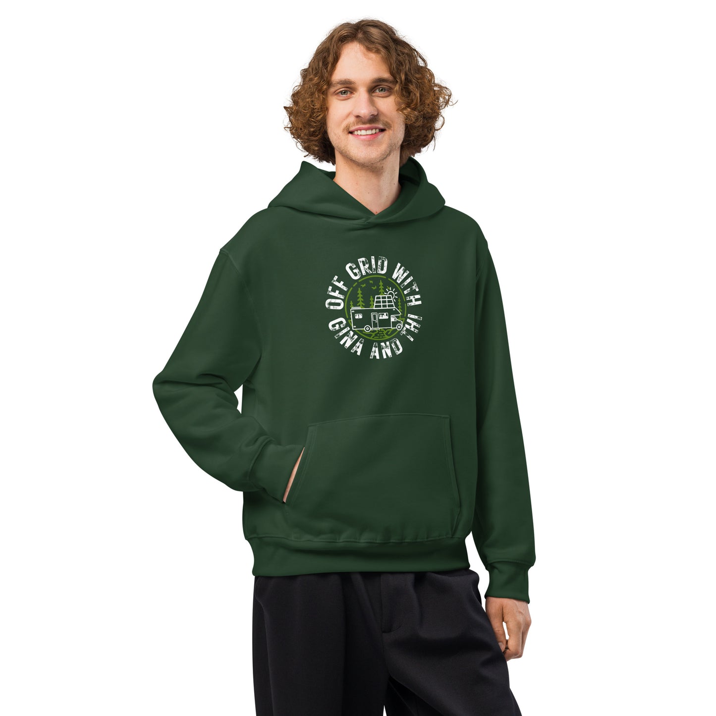 Oversized winter hoodie — soft brushed fleece, relaxed fit, cozy cold-weather essential