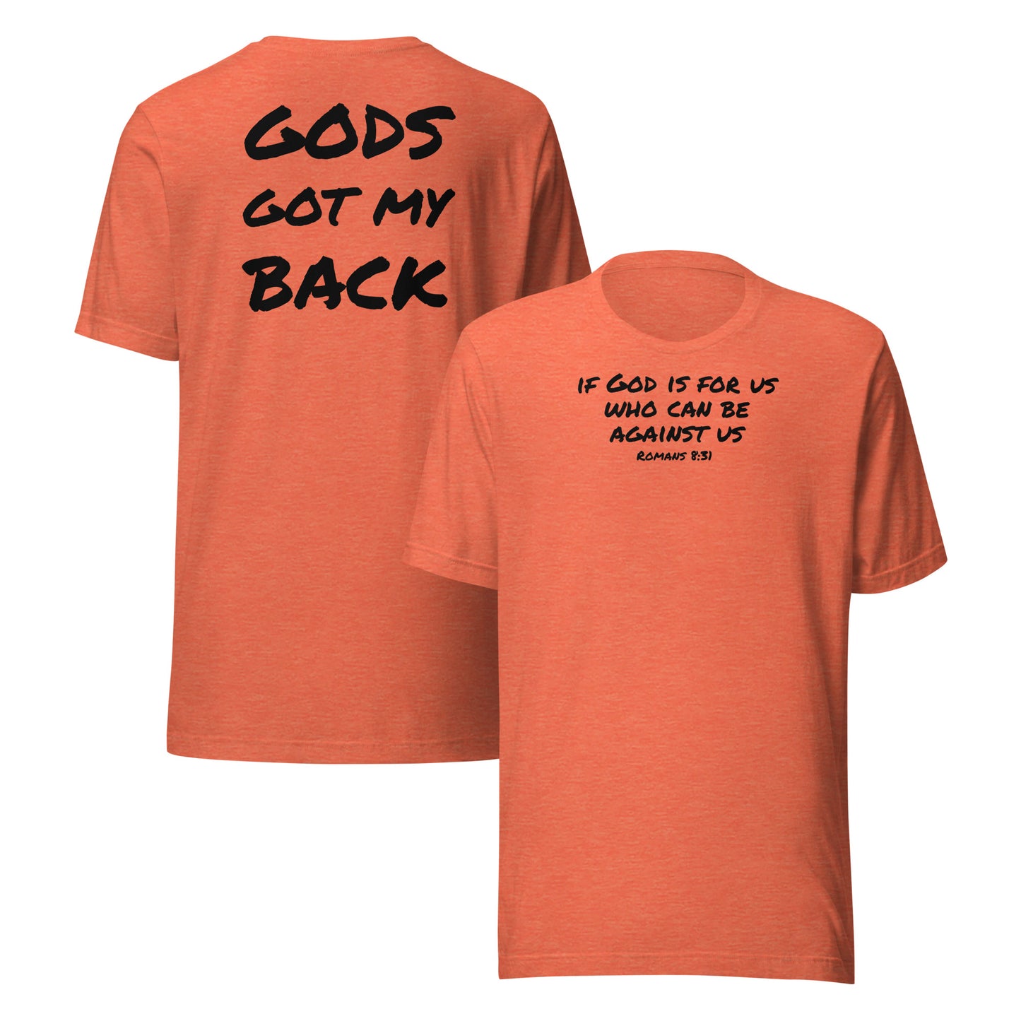 GODS GOT MY BACK TSHIRT (MULTIPLE COLORS)